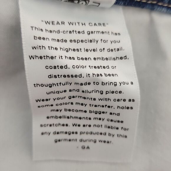 Good American. Blue Skinny Jeans with Distressed Details. Size 16. EUC - Picture 9 of 10